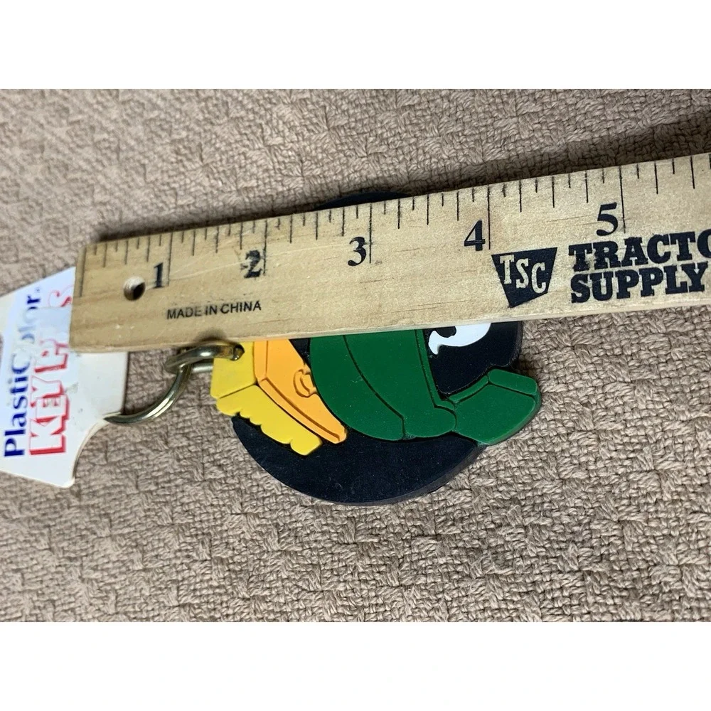 Vintage 90s Marvin The Martian Looney‎ Tunes Rubber Key Chain NWT